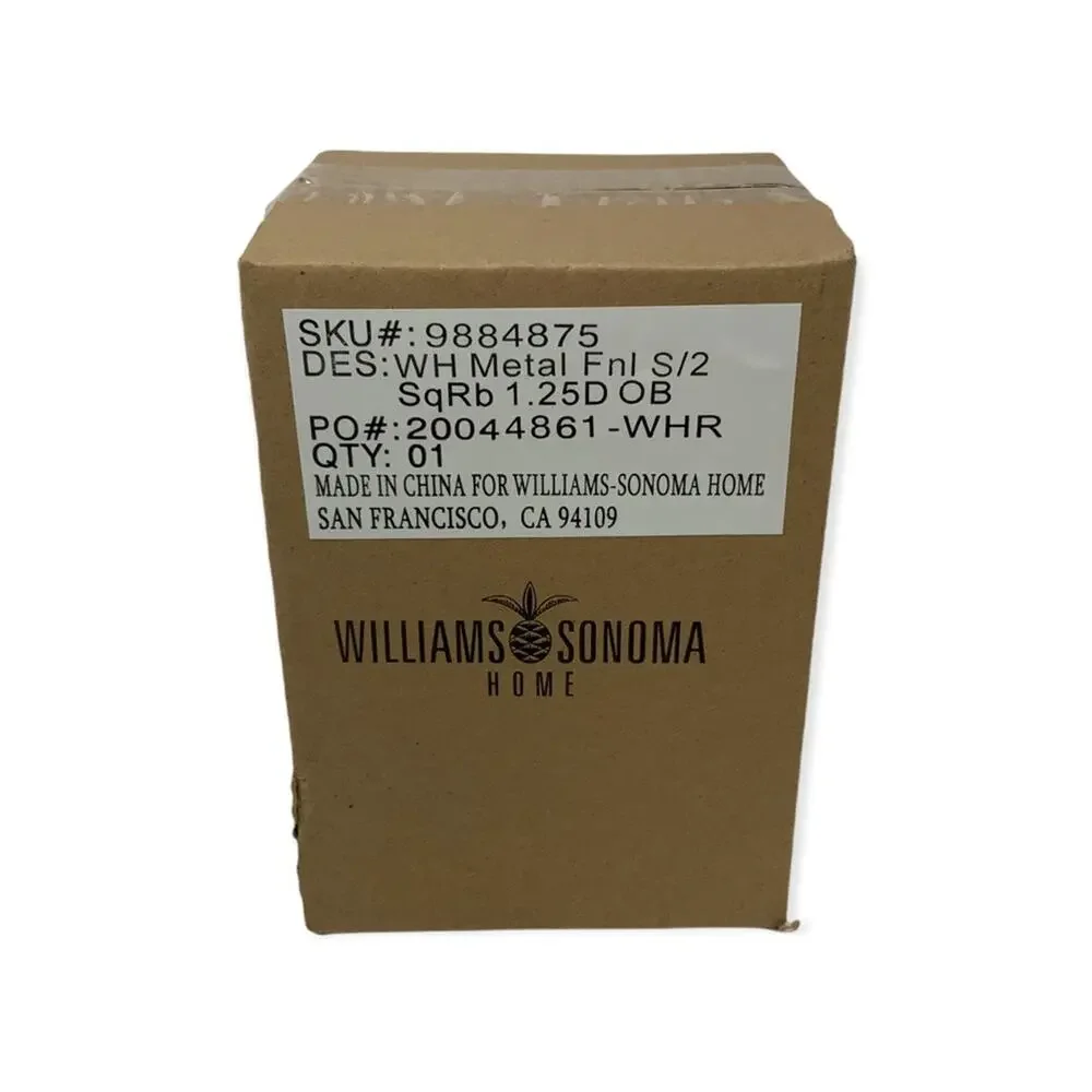 Williams Sonoma Home Oil Rubbed Bronze Curtain Rod Finials Set of 2 NWT
